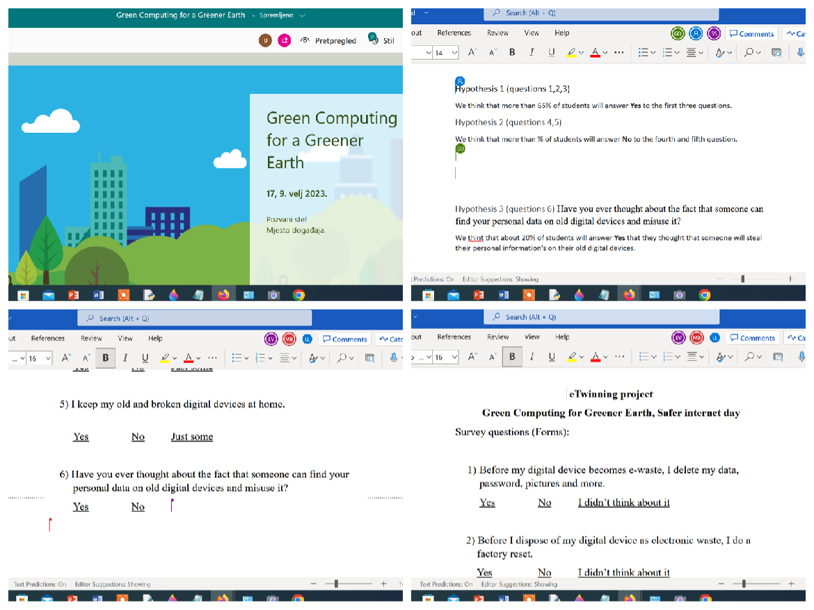 eTwinning project Green Computing for Greener Earth
